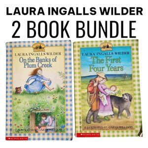 2 Book Bundle Lot Set Laura Ingalls Wilder Scholastic Chapter Books Young Adult